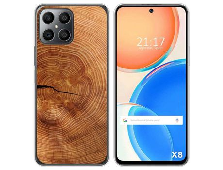 Funda para Huawei Honor X8 TUMUNDOSMARTPHONE Dibujos Madera 04 Multicolor