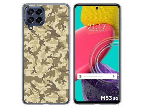 Funda para Samsung Galaxy M53 5G TUMUNDOSMARTPHONE Dibujos Sand Camuflaje Multicolor