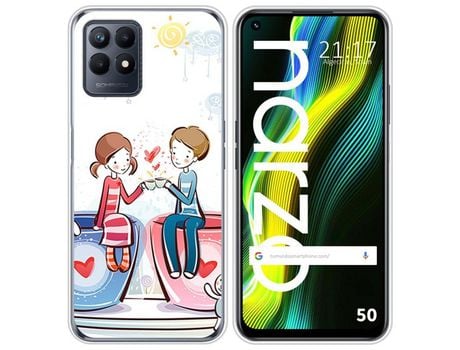 Funda para Realme Narzo 50 TUMUNDOSMARTPHONE Dibujos Café Multicolor
