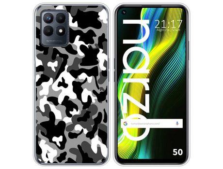 Funda para Realme Narzo 50 TUMUNDOSMARTPHONE Dibujos Snow Camuflaje Multicolor