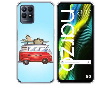 Funda para Realme Narzo 50 TUMUNDOSMARTPHONE Dibujos Furgoneta Multicolor