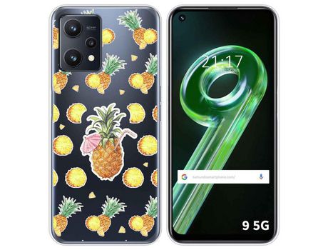 Funda para Realme 9 5G TUMUNDOSMARTPHONE Dibujos Transparente Piña Multicolor