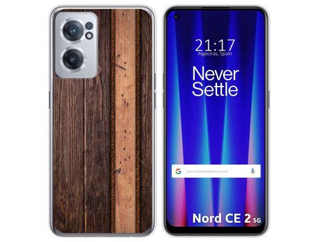 Funda para Oneplus Nord CE 2 5G TUMUNDOSMARTPHONE Dibujos Madera 05 Multicolor