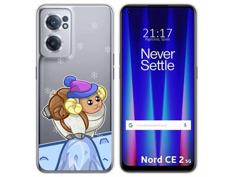 Funda para Oneplus Nord CE 2 5G TUMUNDOSMARTPHONE Dibujos Transparente Cabra Multicolor