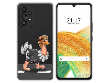 Funda para Samsung Galaxy A33 5G TUMUNDOSMARTPHONE Dibujos Transparente Avestruz Multicolor