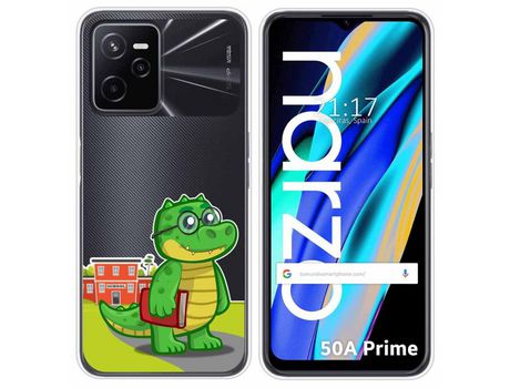 Funda para Realme Narzo 50A Prime TUMUNDOSMARTPHONE Dibujos Transparente Coco Multicolor