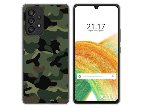 Funda para Samsung Galaxy A33 5G TUMUNDOSMARTPHONE Dibujos Camuflaje Multicolor