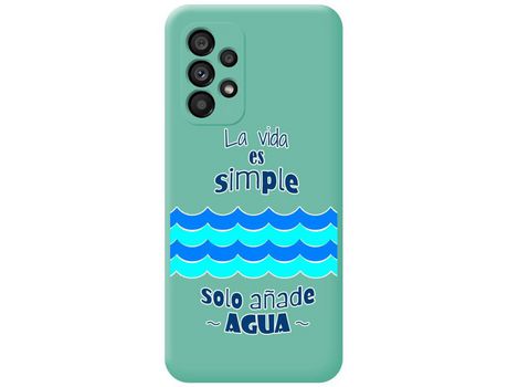 Funda para Samsung Galaxy A33 5G TUMUNDOSMARTPHONE Silicona Líquida Dibujos Agua Verde