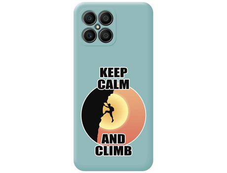 Funda para Huawei Honor X8 TUMUNDOSMARTPHONE Silicona Líquida Dibujos Hombre Escalada Azul