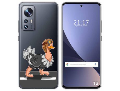 Funda para Xiaomi 12 / 12X 5G TUMUNDOSMARTPHONE Dibujos Transparente Avestruz Multicolor