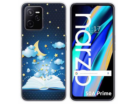 Funda para Realme Narzo 50A Prime TUMUNDOSMARTPHONE Dibujos Libro Cuentos Multicolor