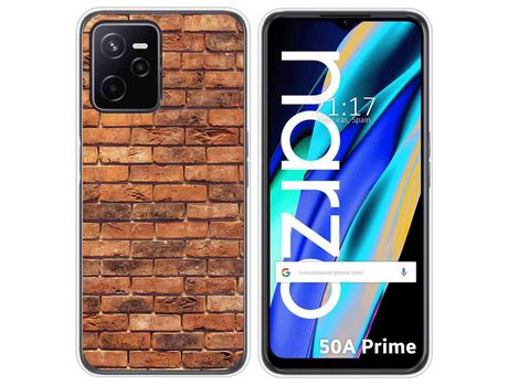 Funda para Realme Narzo 50A Prime TUMUNDOSMARTPHONE Dibujos Ladrillo 04 Multicolor