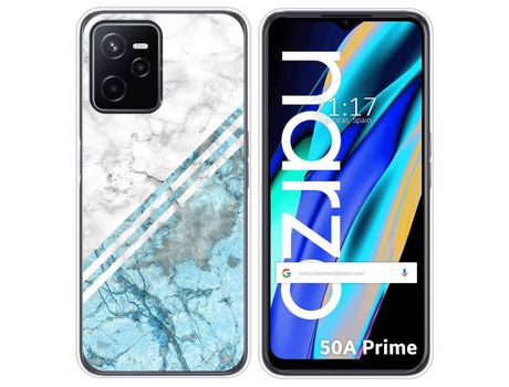 Funda para Realme Narzo 50A Prime TUMUNDOSMARTPHONE Dibujos Mármol 02 Multicolor