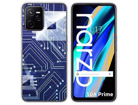 Funda para Realme Narzo 50A Prime TUMUNDOSMARTPHONE Dibujos Circuito Multicolor