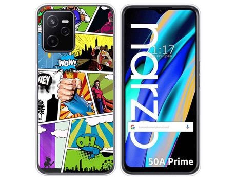 Funda para Realme Narzo 50A Prime TUMUNDOSMARTPHONE Dibujos Comic Multicolor