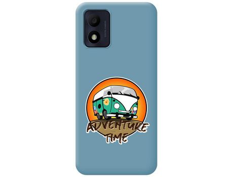 Funda para Alcatel 1B 2022 TUMUNDOSMARTPHONE Silicona Líquida Dibujos Adventure Time Azul