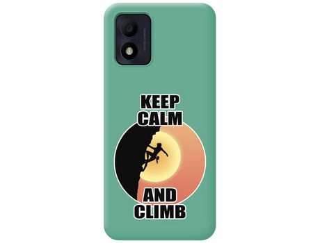 Funda para Alcatel 1B 2022 TUMUNDOSMARTPHONE Silicona Líquida Dibujos Mujer Escalada Verde