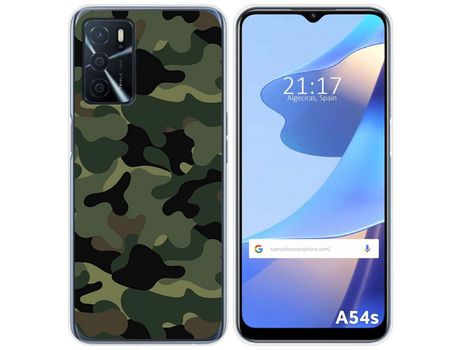 Funda para Oppo A54s TUMUNDOSMARTPHONE Dibujos Camuflaje Multicolor