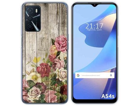 Funda para Oppo A54s TUMUNDOSMARTPHONE Dibujos Madera 08 Multicolor