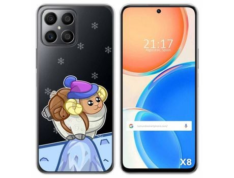 Funda para Huawei Honor X8 TUMUNDOSMARTPHONE Dibujos Transparente Cabra Multicolor