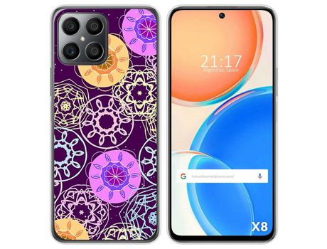 Funda para Huawei Honor X8 TUMUNDOSMARTPHONE Dibujos Radial Multicolor