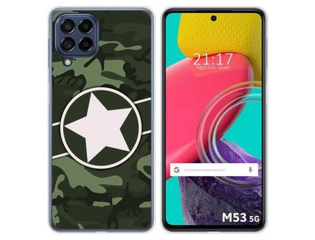 Funda para Samsung Galaxy M53 5G TUMUNDOSMARTPHONE Dibujos Camuflaje 01 Multicolor