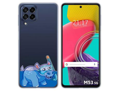 Funda para Samsung Galaxy M53 5G TUMUNDOSMARTPHONE Dibujos Transparente Hipo Multicolor