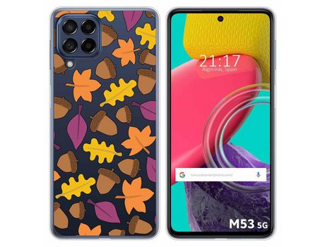 Funda para Samsung Galaxy M53 5G TUMUNDOSMARTPHONE Dibujos Transparente Otoño Multicolor