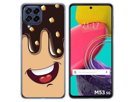 Funda para Samsung Galaxy M53 5G TUMUNDOSMARTPHONE Dibujos Helado Chocolate Multicolor