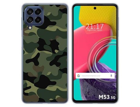 Funda para Samsung Galaxy M53 5G TUMUNDOSMARTPHONE Dibujos Camuflaje Multicolor