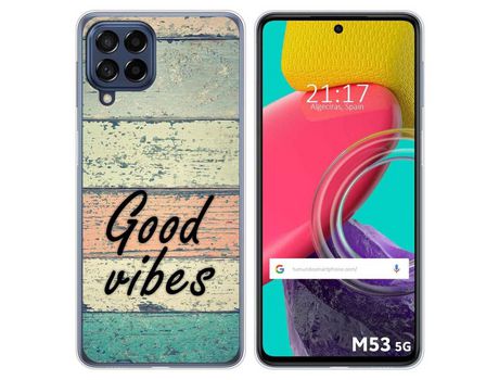 Funda para Samsung Galaxy M53 5G TUMUNDOSMARTPHONE Dibujos Madera 01 Multicolor