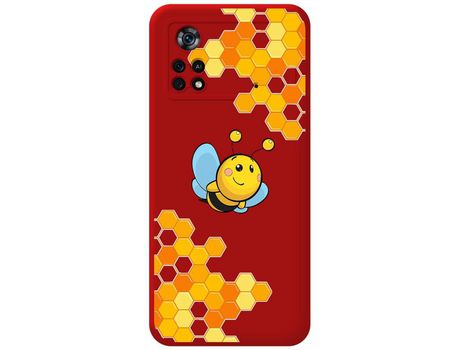 Funda para Xiaomi POCO X4 Pro 5G TUMUNDOSMARTPHONE Silicona Líquida Dibujos Abeja Rojo