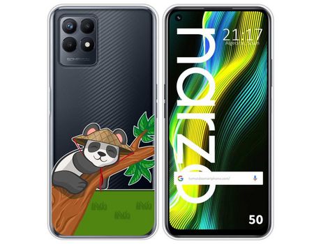 Funda para Realme Narzo 50 TUMUNDOSMARTPHONE Dibujos Transparente Panda Multicolor