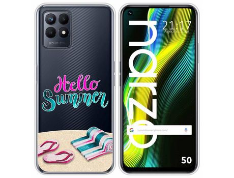 Funda para Realme Narzo 50 TUMUNDOSMARTPHONE Dibujos Transparente Summer Multicolor