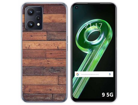 Funda para Realme 9 5G TUMUNDOSMARTPHONE Dibujos Madera 03 Multicolor