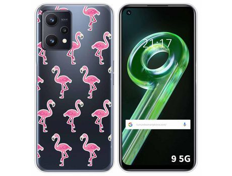 Funda para Realme 9 5G TUMUNDOSMARTPHONE Dibujos Transparente Flamenco Multicolor