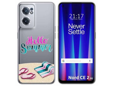 Funda para Oneplus Nord CE 2 5G TUMUNDOSMARTPHONE Dibujos Transparente Summer Multicolor