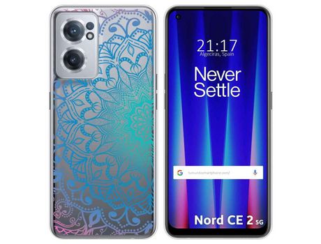 Funda para Oneplus Nord CE 2 5G TUMUNDOSMARTPHONE Dibujos Transparente Mandala Multicolor