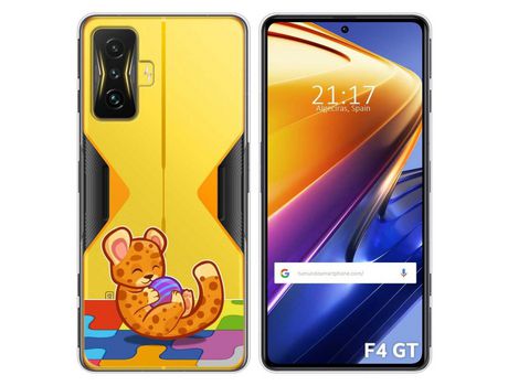 Funda para Xiaomi Poco F4 GT 5G TUMUNDOSMARTPHONE Dibujos Transparente Leopardo Multicolor