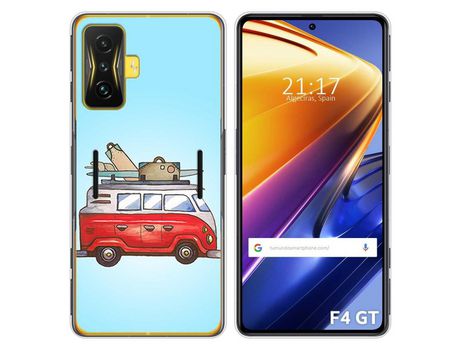 Funda para Xiaomi Poco F4 GT 5G TUMUNDOSMARTPHONE Dibujos Furgoneta Multicolor