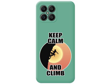 Funda para Huawei Honor X8 TUMUNDOSMARTPHONE Silicona Líquida Dibujos Mujer Escalada Verde