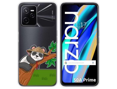 Funda para Realme Narzo 50A Prime TUMUNDOSMARTPHONE Dibujos Transparente Panda Multicolor