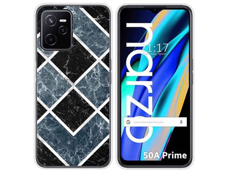 Funda para Realme Narzo 50A Prime TUMUNDOSMARTPHONE Dibujos Mármol 06 Multicolor