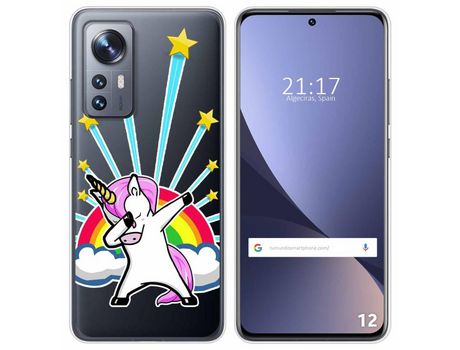 Funda para Xiaomi 12 / 12X 5G TUMUNDOSMARTPHONE Dibujos Transparente Unicornio Multicolor