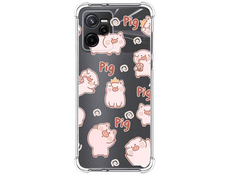 Funda para Realme Narzo 50A Prime TUMUNDOSMARTPHONE Dibujos Antigolpes Cerdos Multicolor