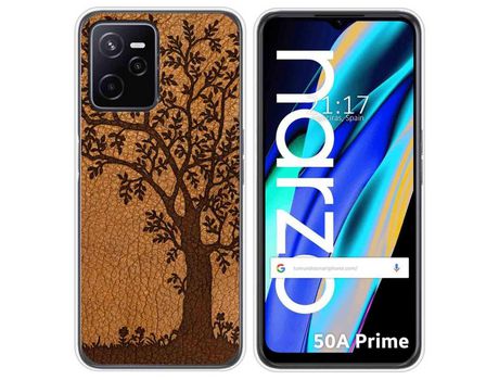 Funda para Realme Narzo 50A Prime TUMUNDOSMARTPHONE Dibujos Cuero 03 Multicolor