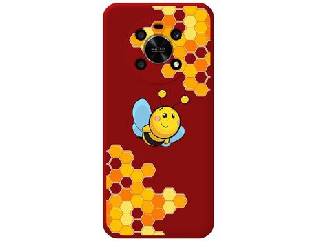 Funda para Huawei Honor Magic 4 Lite TUMUNDOSMARTPHONE Silicona Líquida Dibujos Abeja Rojo