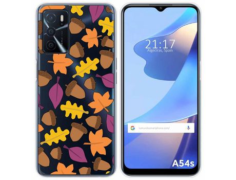 Funda para Oppo A54s TUMUNDOSMARTPHONE Dibujos Transparente Otoño Multicolor