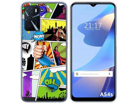 Funda para Oppo A54s TUMUNDOSMARTPHONE Dibujos Comic Multicolor