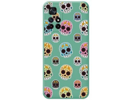 Funda para Xiaomi Redmi Note 11s 5G TUMUNDOSMARTPHONE Silicona Líquida Dibujos Catrina Verde